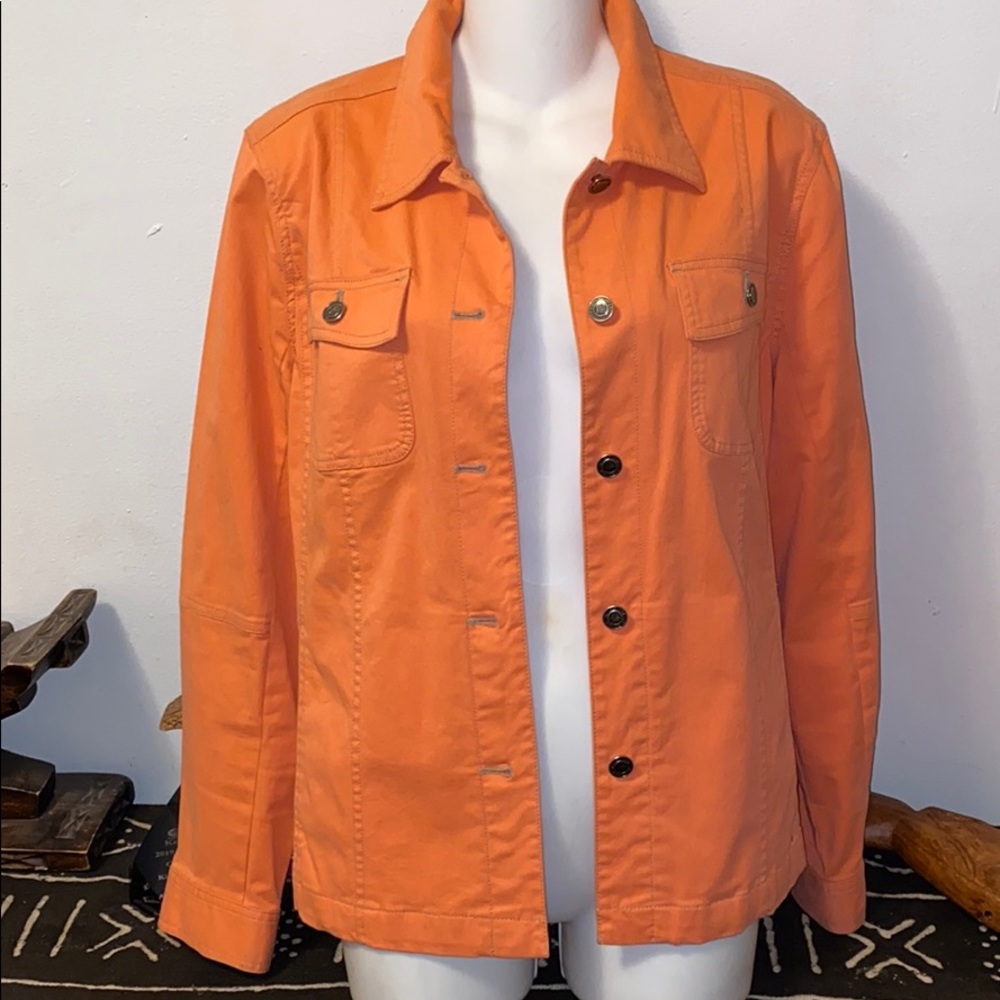 J.Jill Tangerine Jean Jacket